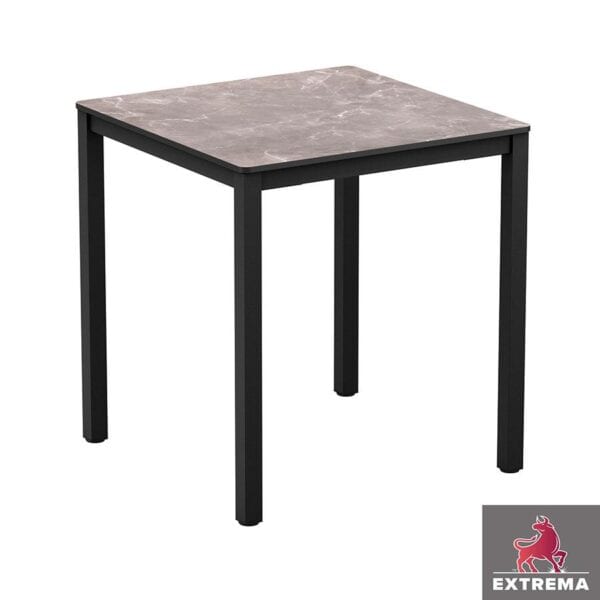 EXTREMA Marble 4 Leg Dining Table - Black - Square