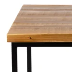 Byron coffee table square vintage solid wood black base detail 2