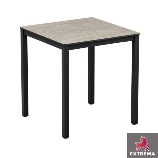 extrema cement textured 4 leg dining table black