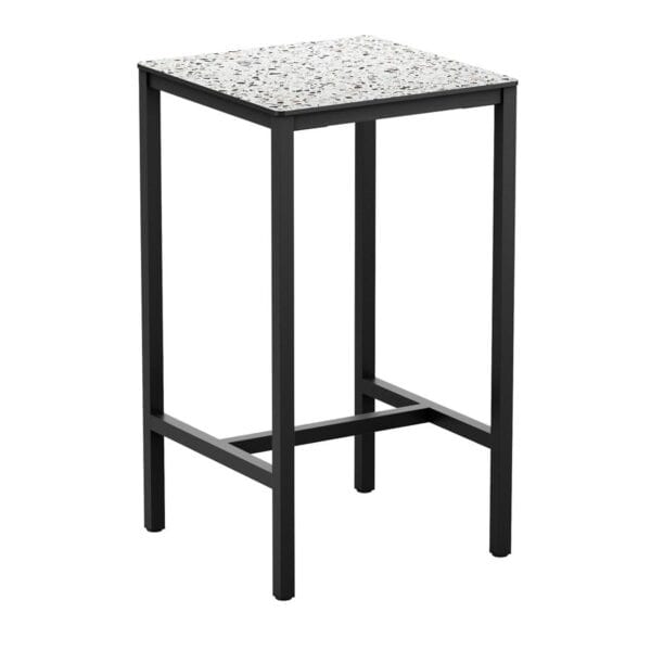 EXTREMA  Mixed Terrazzo 4 Leg Bar Height Table