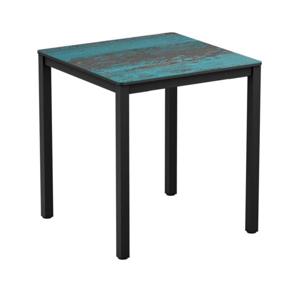 EXTREMA  Vintage Teal 4 Leg Dining Table - Square