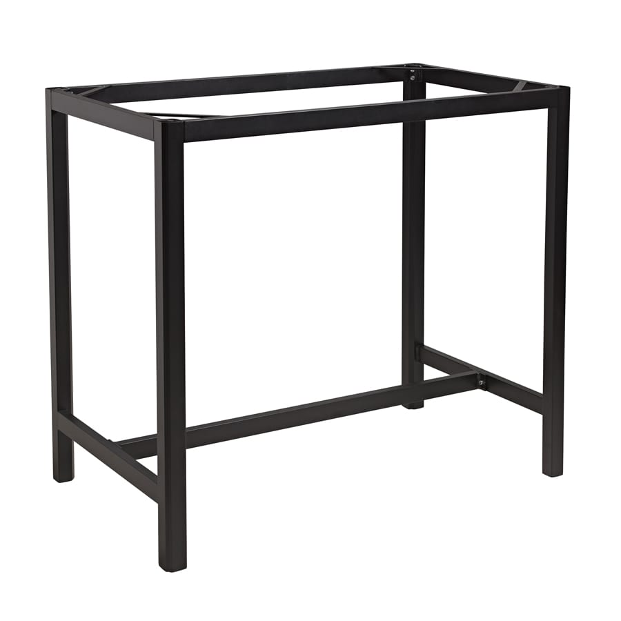 TROY Aluminium Rectangular Bar Height Table Base - 4 seater - 117.5cm x 67.5cm