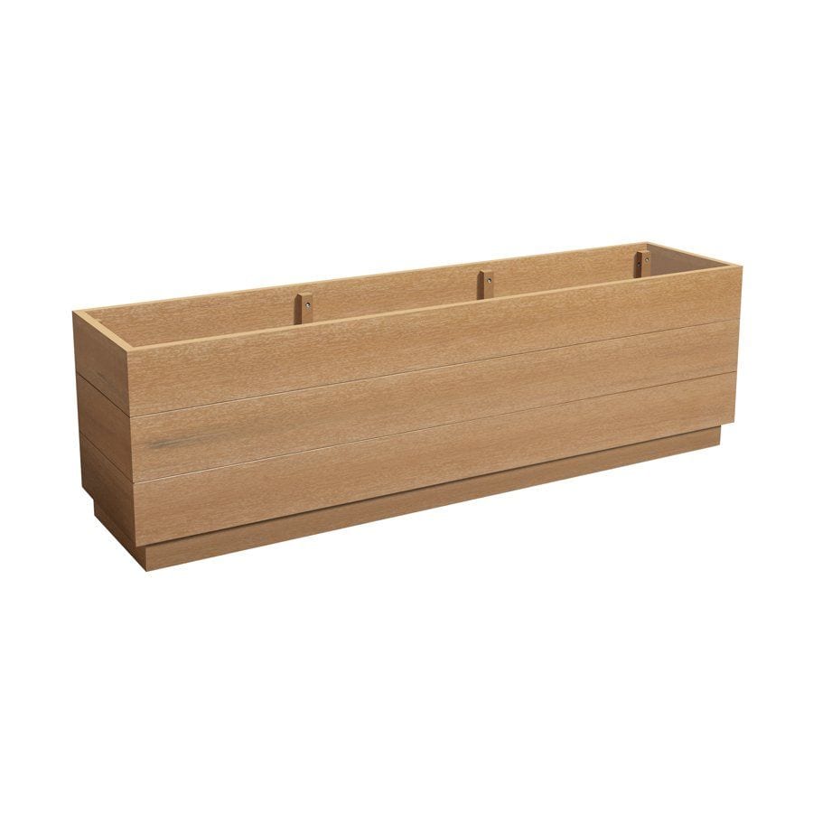 EKO Planter - Aged Oak - Height: 45cm Width: 150cm Depth: 35cm