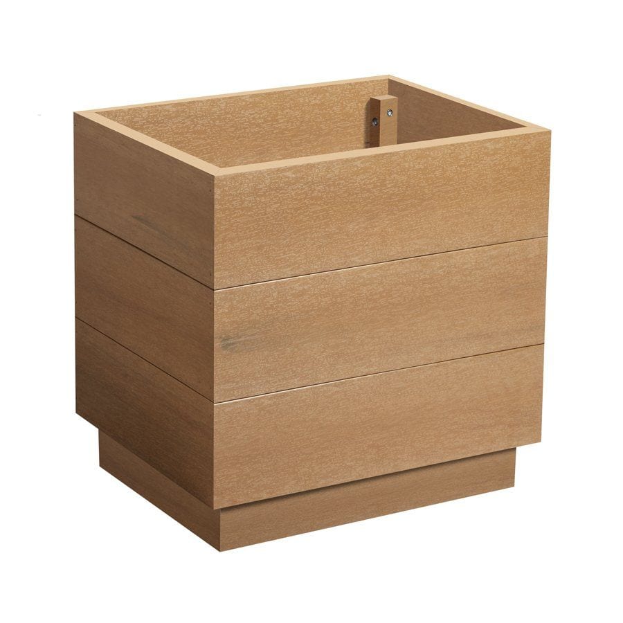 EKO Planter - Aged Oak - Height: 45cm Width: 45cm Depth: 35cm