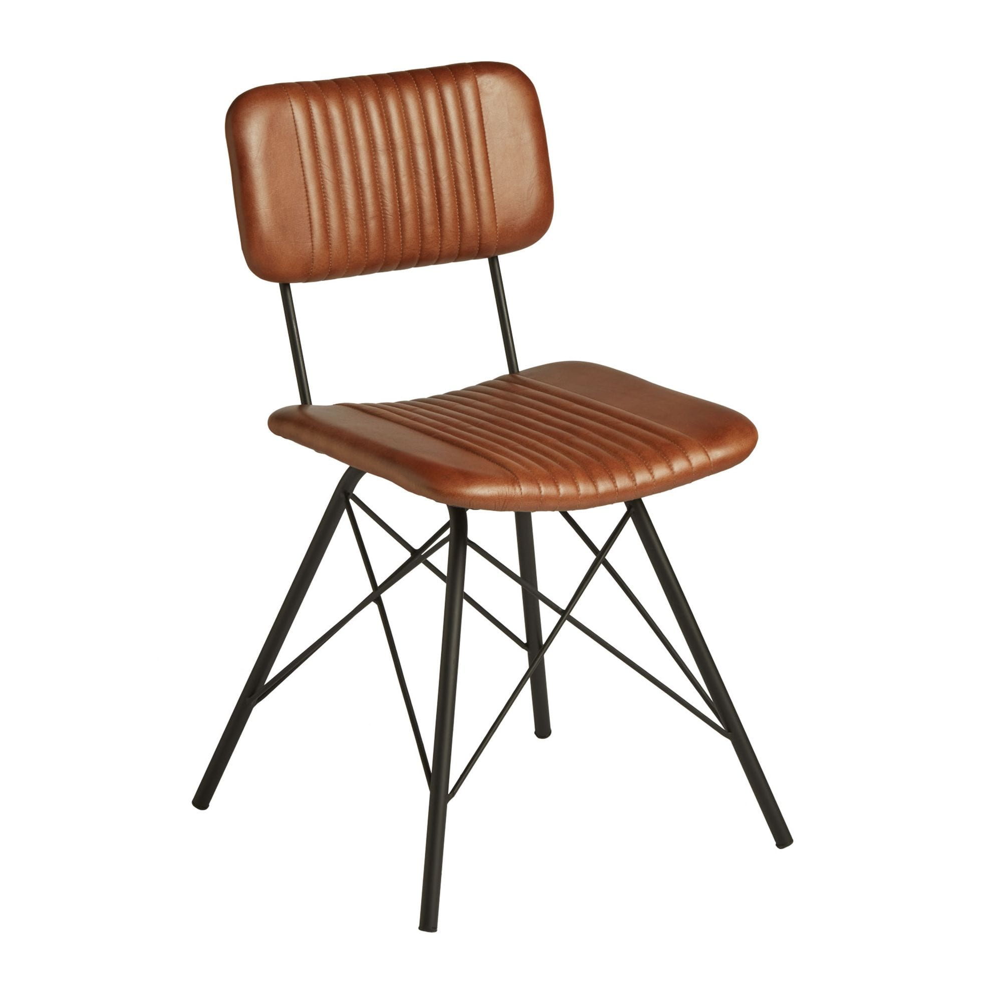 DUKE Side Chair - Leather - Bruciato