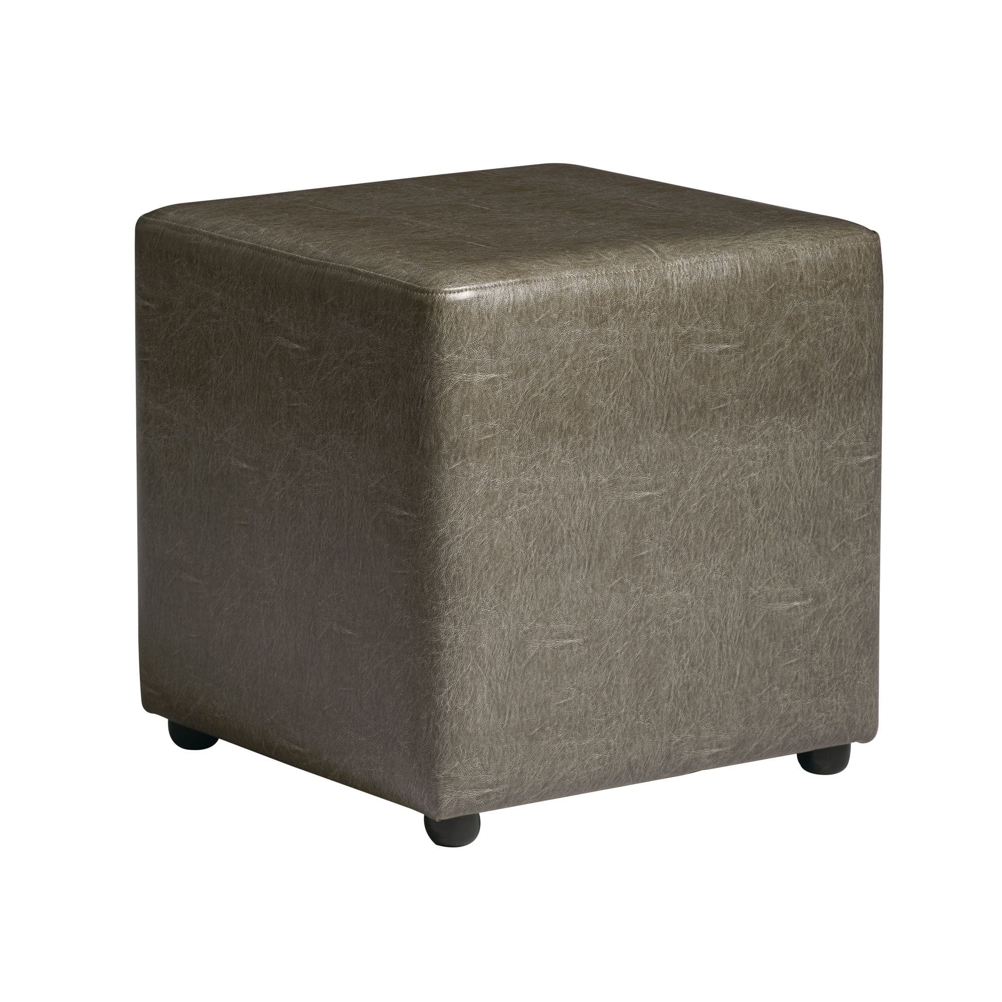 Austin Cube Stool - Vintage Silver
