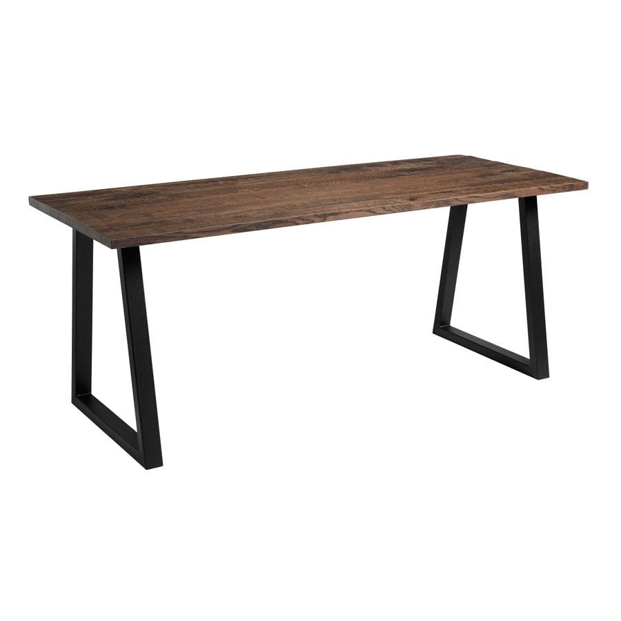 HARDWICK 'A' Dining Table - Black - Smoked - 180cm x 75cm