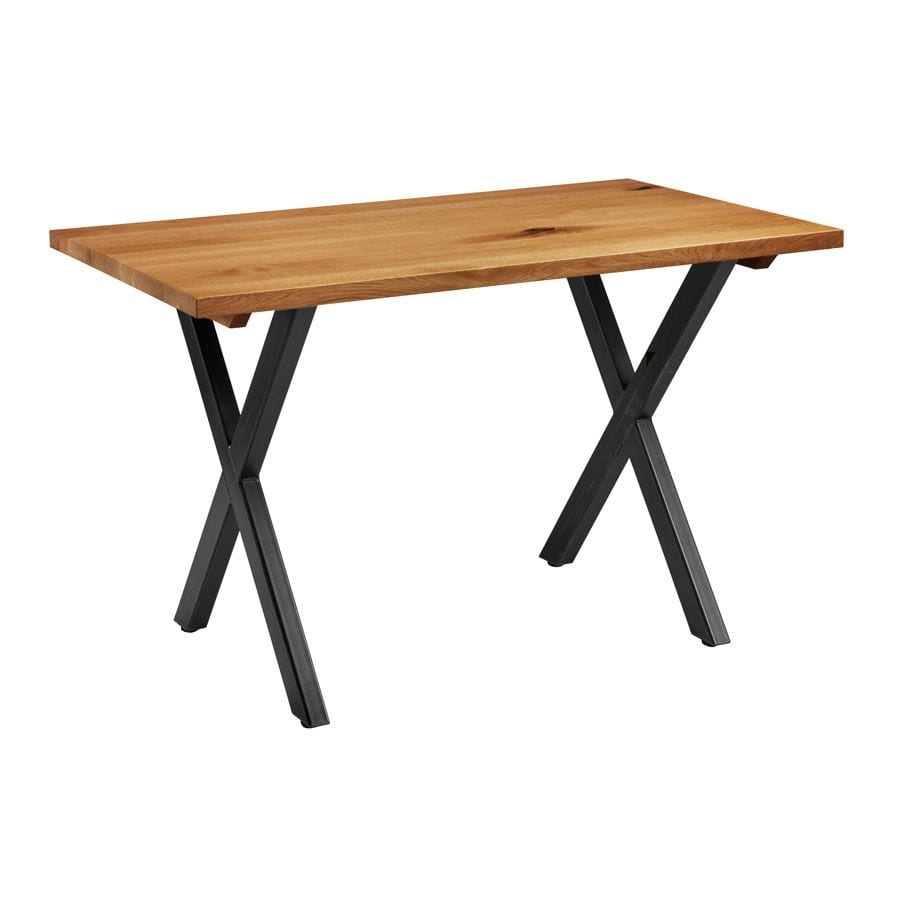 HIGHCROSS 'X' Dining Table - Clear - Character Oak - 120cm x 70cm
