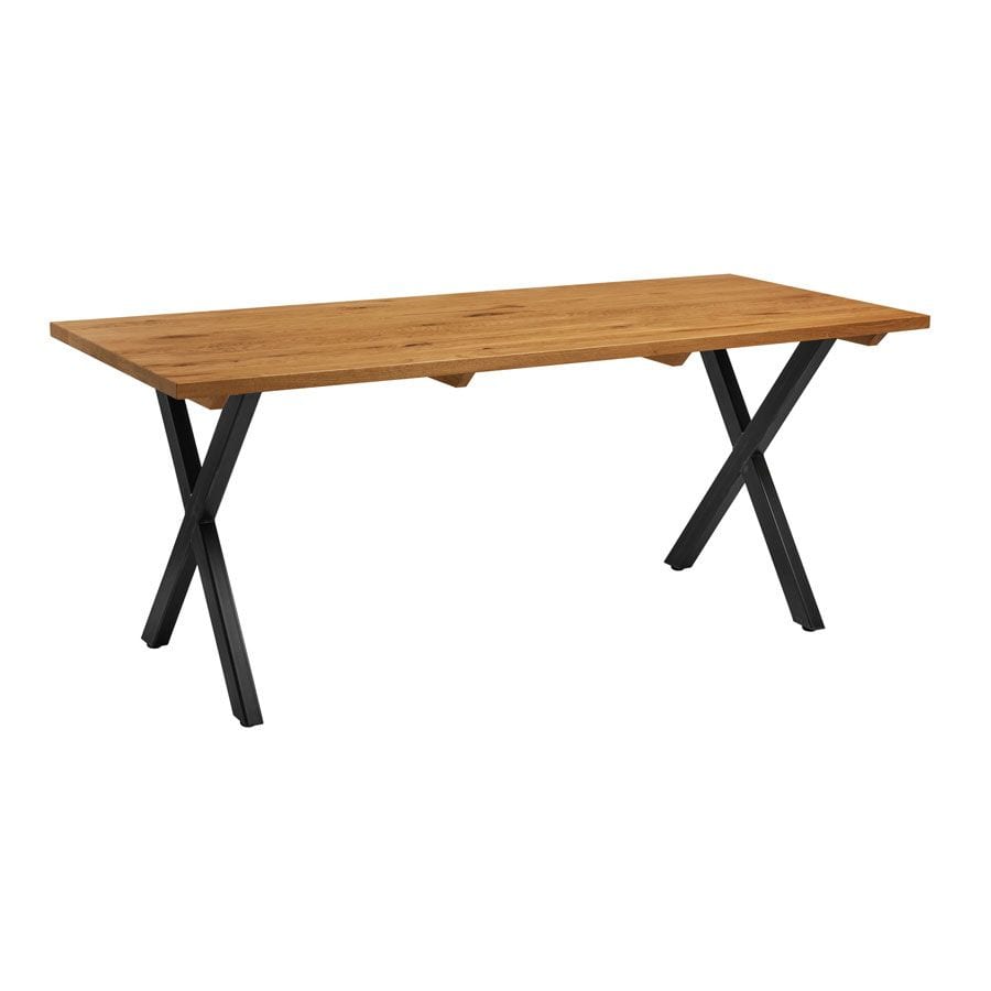 HIGHCROSS 'X' Dining Table - Clear - Character Oak - 180cm x 75cm