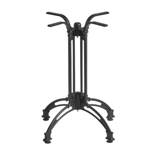 ORLEANS - 4 Leg Table Base - Black Aluminium - Medium Dining