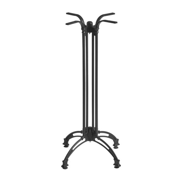 ORLEANS - 4 Leg Table Base - Black Aluminium - Bar Height