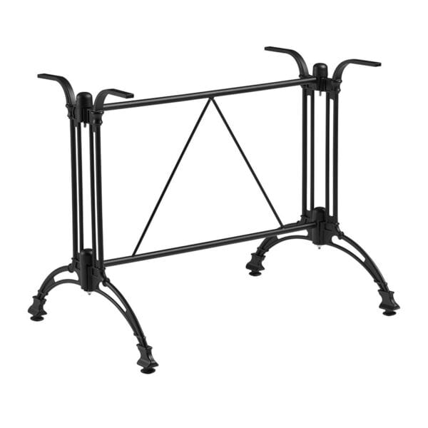 ORLEANS - 4 Leg Table Base - Black Aluminium - Rectangle Dining