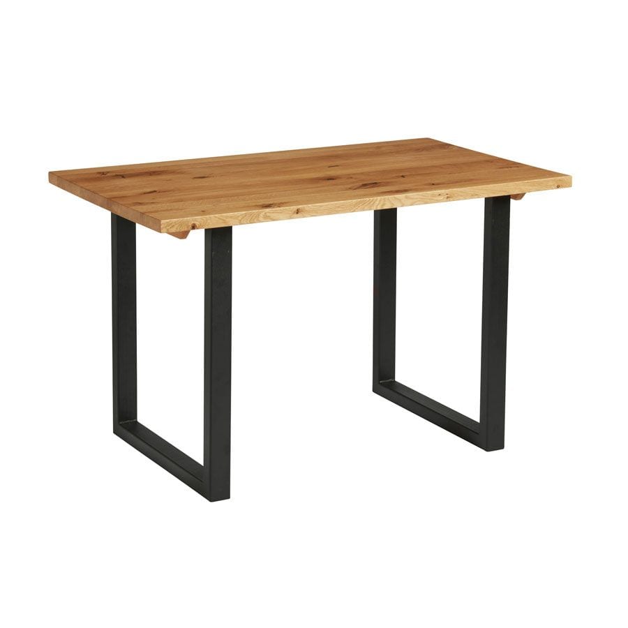 WENTWORTH 'Loop' Dining Table - Black - Character Oak - 120cm x 70cm