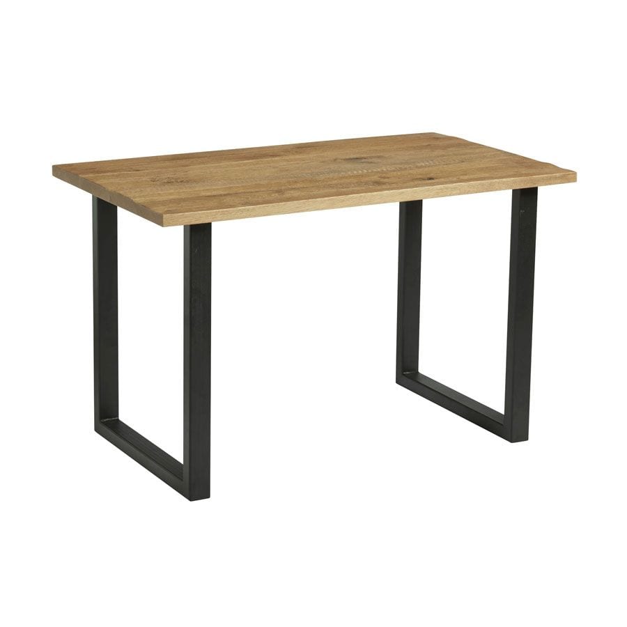 WENTWORTH 'Loop' Dining Table - Black - Rustic Antique - 120cm x 70cm