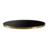 parisian table tops black gold rim 60cm dia za.66331t