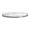parisian table tops white marble chrome rim 70cm dia za.6634t