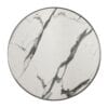 parisian table tops white marble chrome rim top view