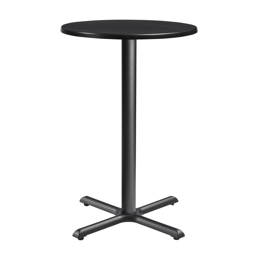 ENDURATOP Complete Bar Height Table - FLAT Auto-Adjust - Black - 80cm dia