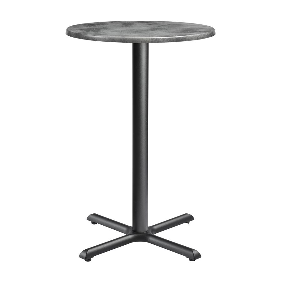ENDURATOP Complete Bar Height Table - FLAT Auto-Adjust - Cement - 80cm dia