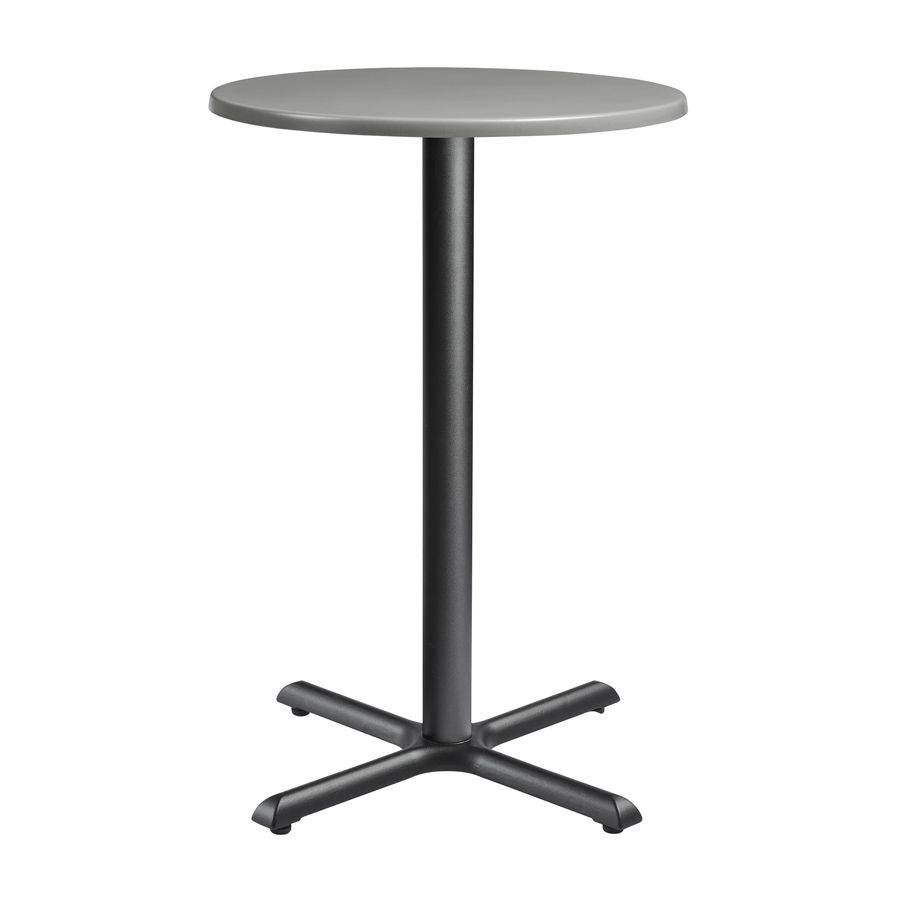 ENDURATOP Complete Bar Height Table - FLAT Auto-Adjust - Grey - 80cm dia