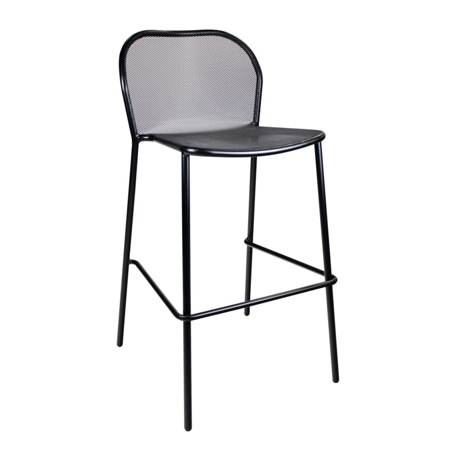 palma bar stool black front view za.6695st