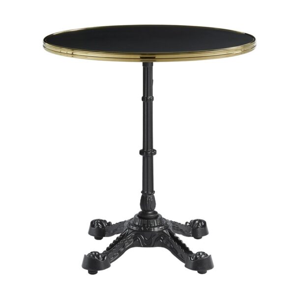 parisian complete dining table flat auto adjust black 60cm dia za.3081ct