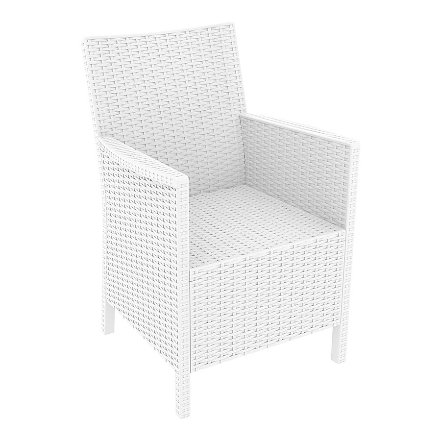 california rattan arm chair za.2300c white