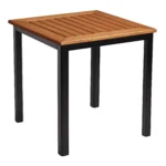 Ice Dining Height Table Square Robinia Wood Black Base