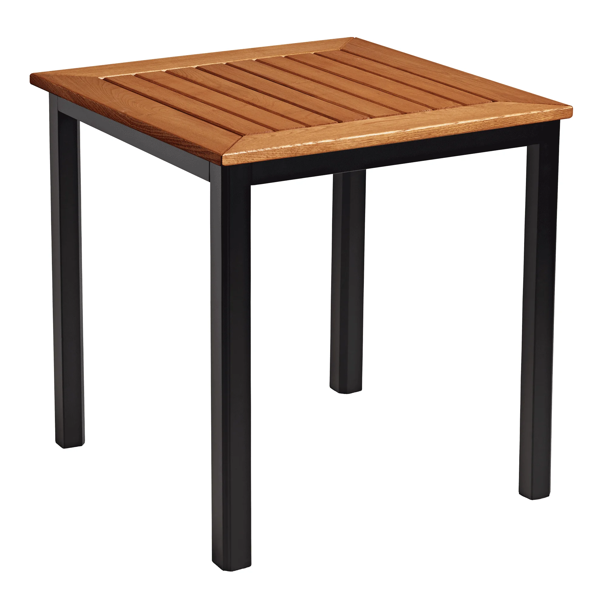 Ice Dining Height Table Square Robinia Wood Black Base
