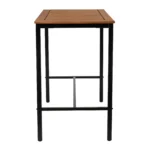 Ice Poseur Height Table Rectangular Tuska Top Black Base Side 2