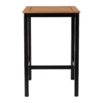 Ice Poseur Height Table Square Tuska Top Black Base Side