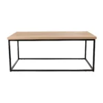 Warrington Coffee Table Rectagular Extra White Black Base Side.2