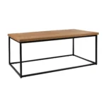 Warrington Coffee Table Rectagular Rustic Antique Black Base