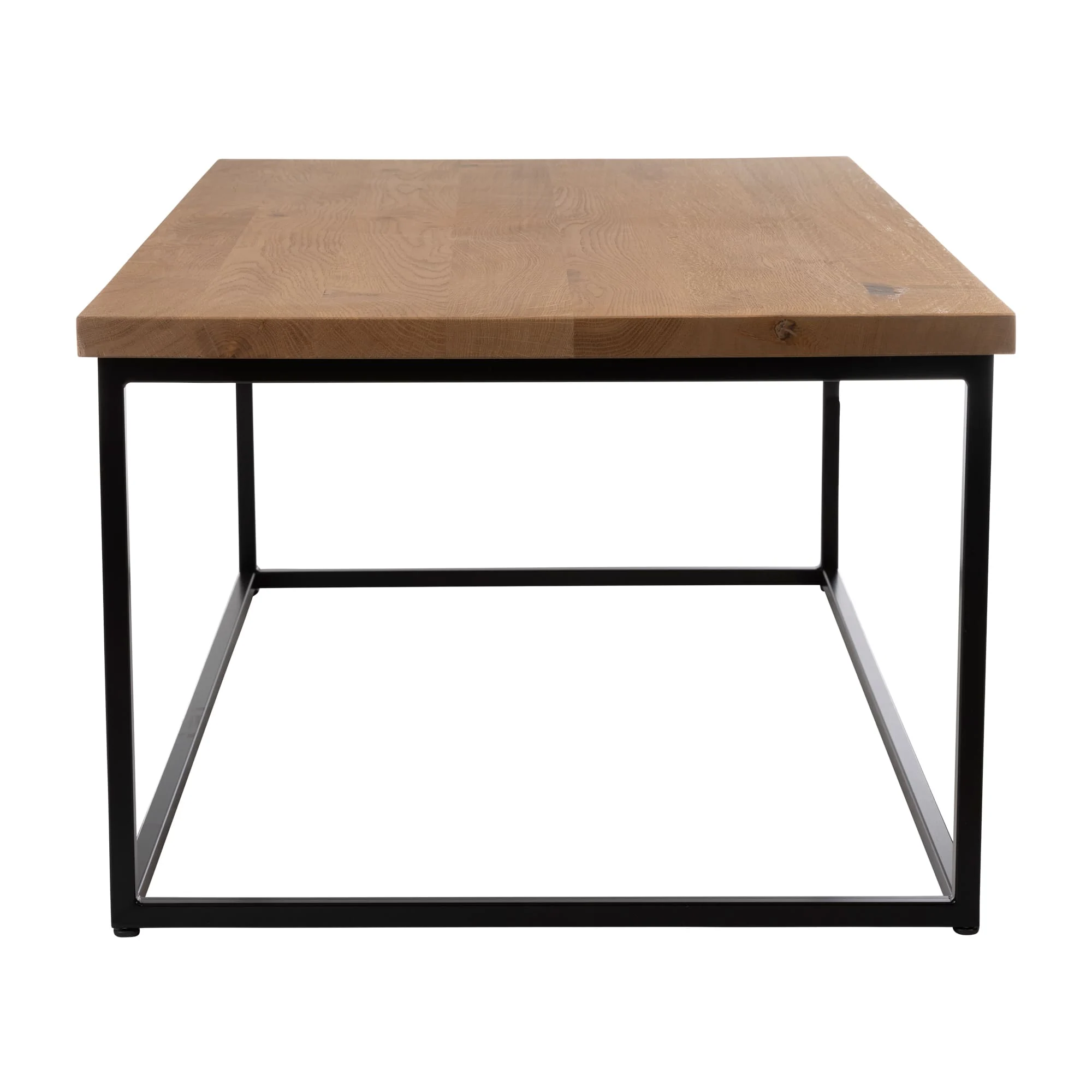 Warrington Coffee Table Rectagular Rustic Antique Black Base Side 2