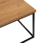 Warrington Coffee Table Rustic Antique Black Base Detail 1