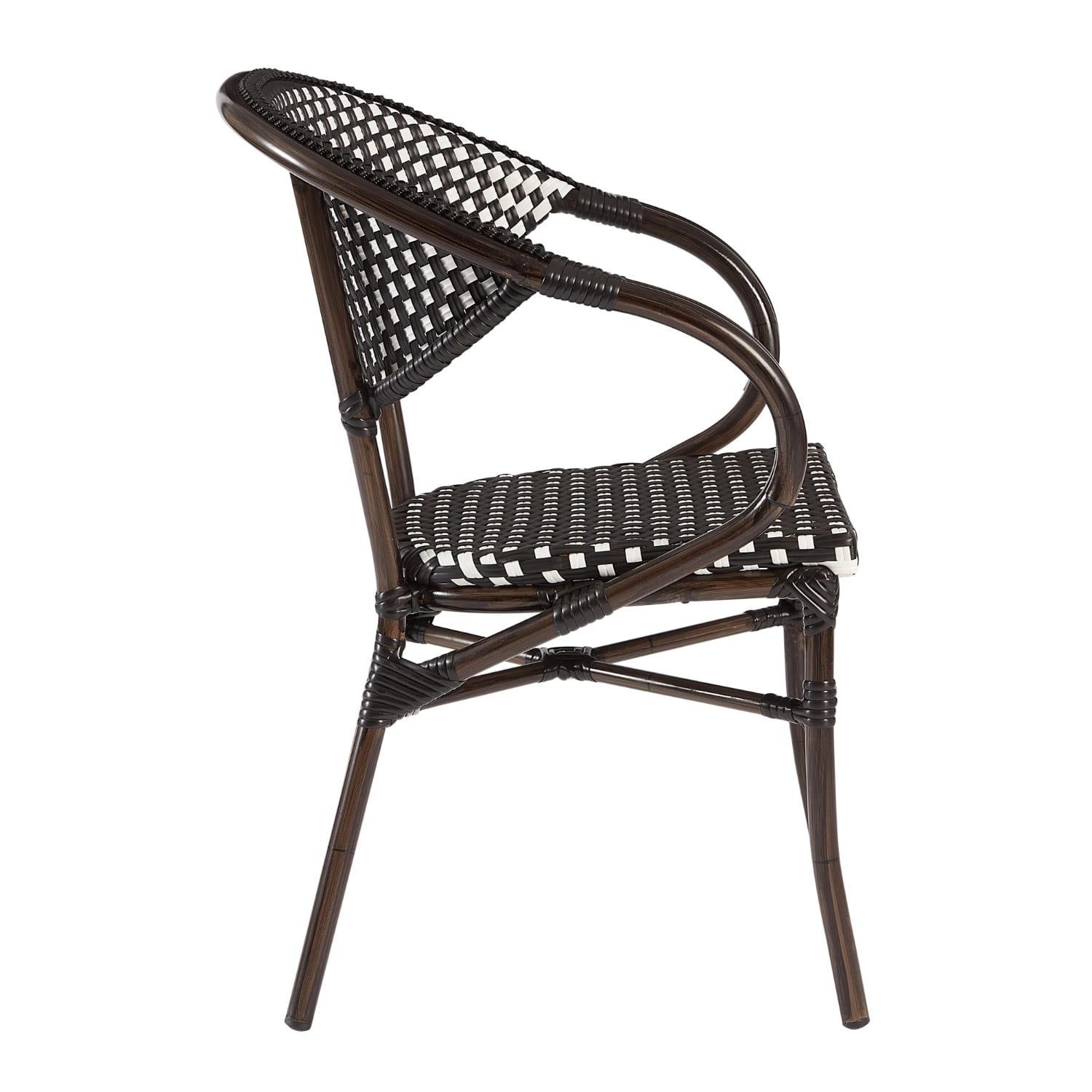 Panda Armchair Black And White Side (1)