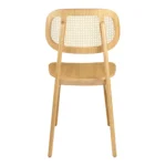 Relish Side Chair Natural Oak Natural Rattan Back Back