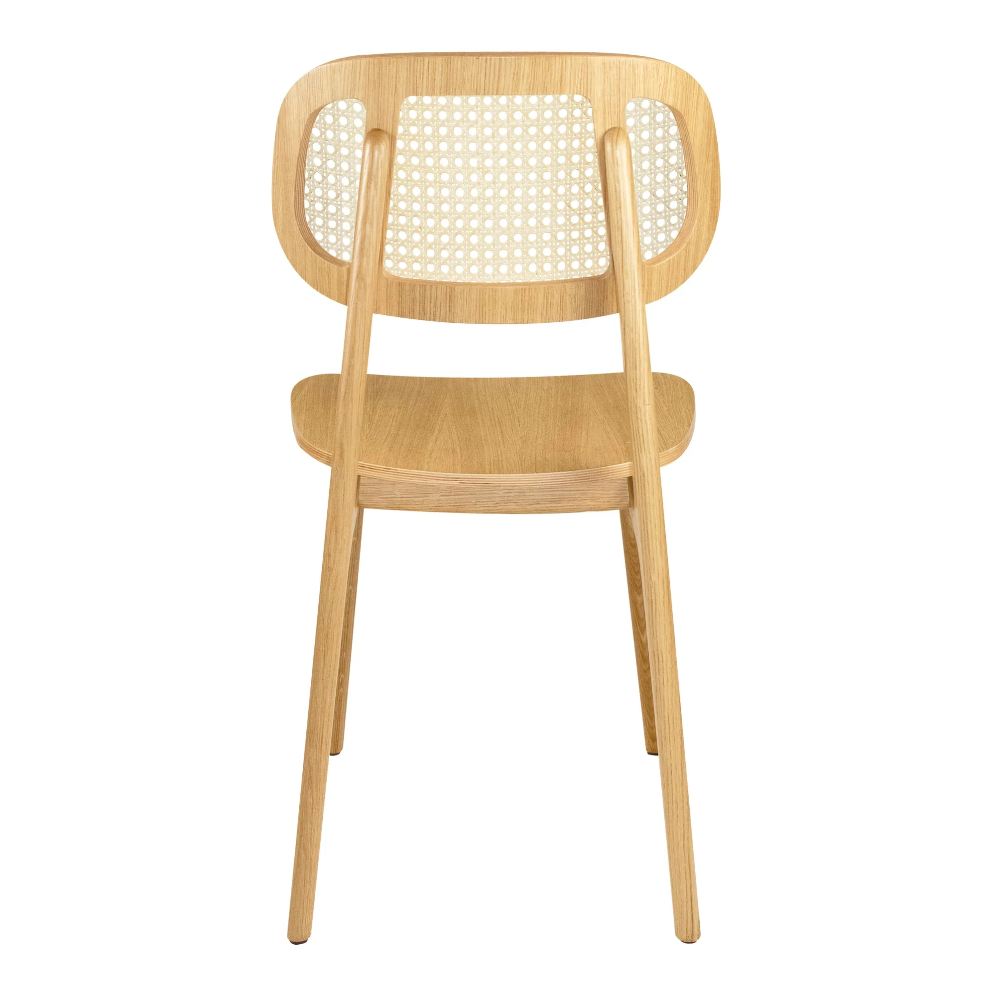 Relish Side Chair Natural Oak Natural Rattan Back Back