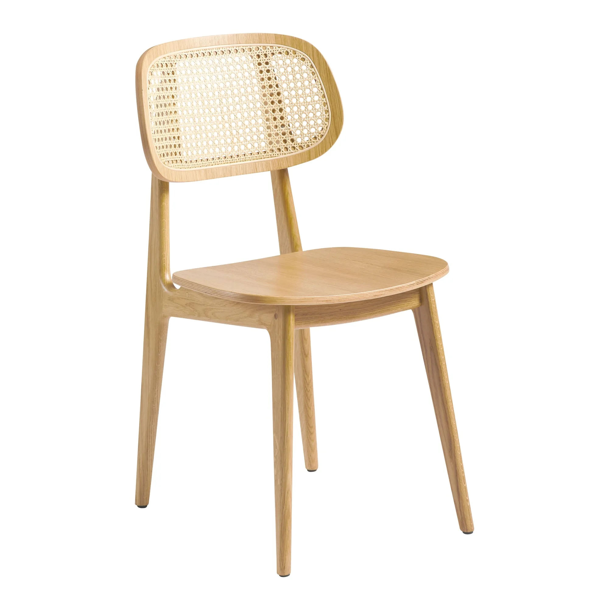 Relish Side Chair Natural Oak Natural Rattan