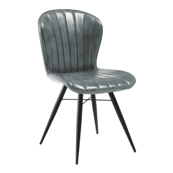 006 Za.2302c Lars Side Chair Steel Grey Front