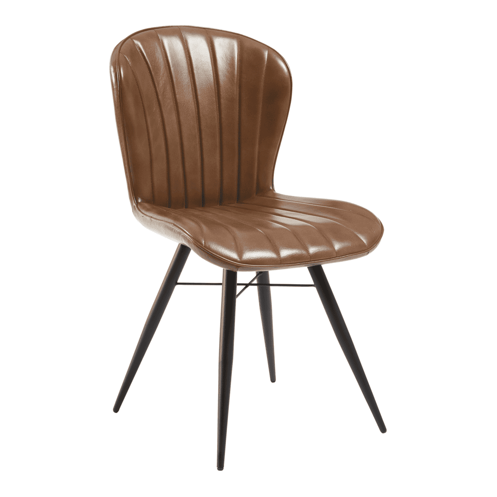 011 Za.2304c Lars Side Chair Pecan Brown Front
