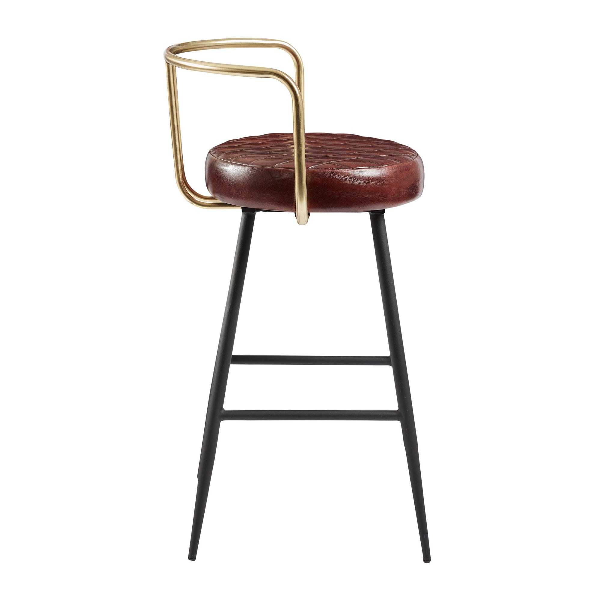 Aulenti Cocktail Bar Stool- Claret Red Leather | BFD2310ST | 