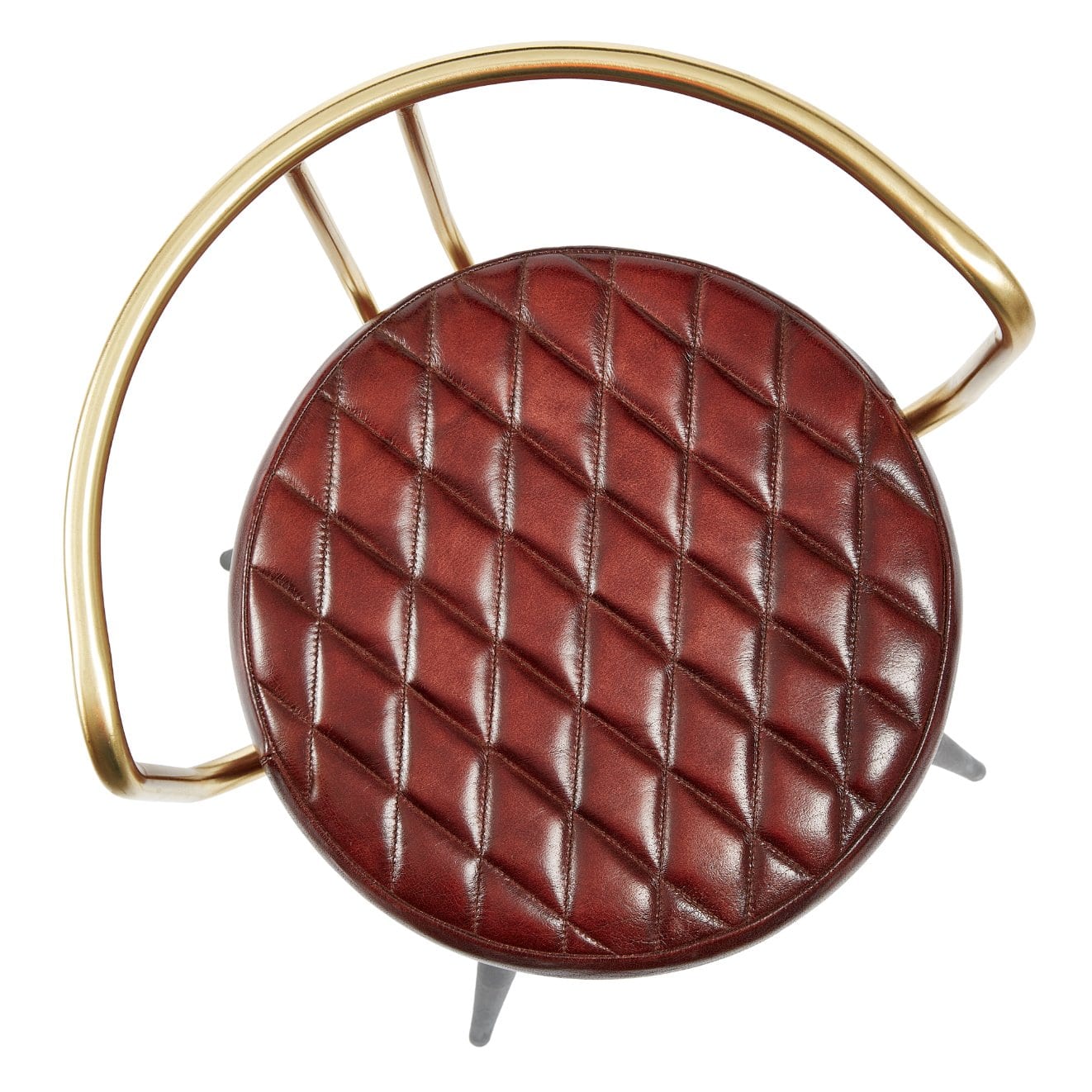 Aulenti Cocktail Bar Stool- Claret Red Leather | BFD2310ST | 