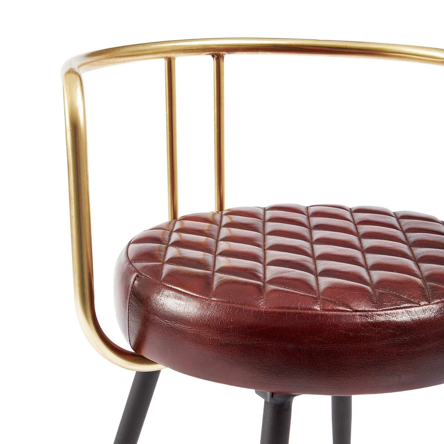 Aulenti Cocktail Bar Stool- Claret Red Leather | BFD2310ST | 
