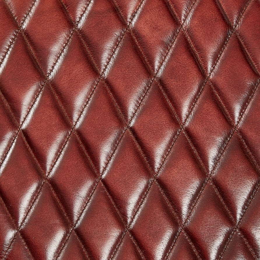 Aulenti Cocktail Low Stool- Claret Red Leather | BFD2309ST | 