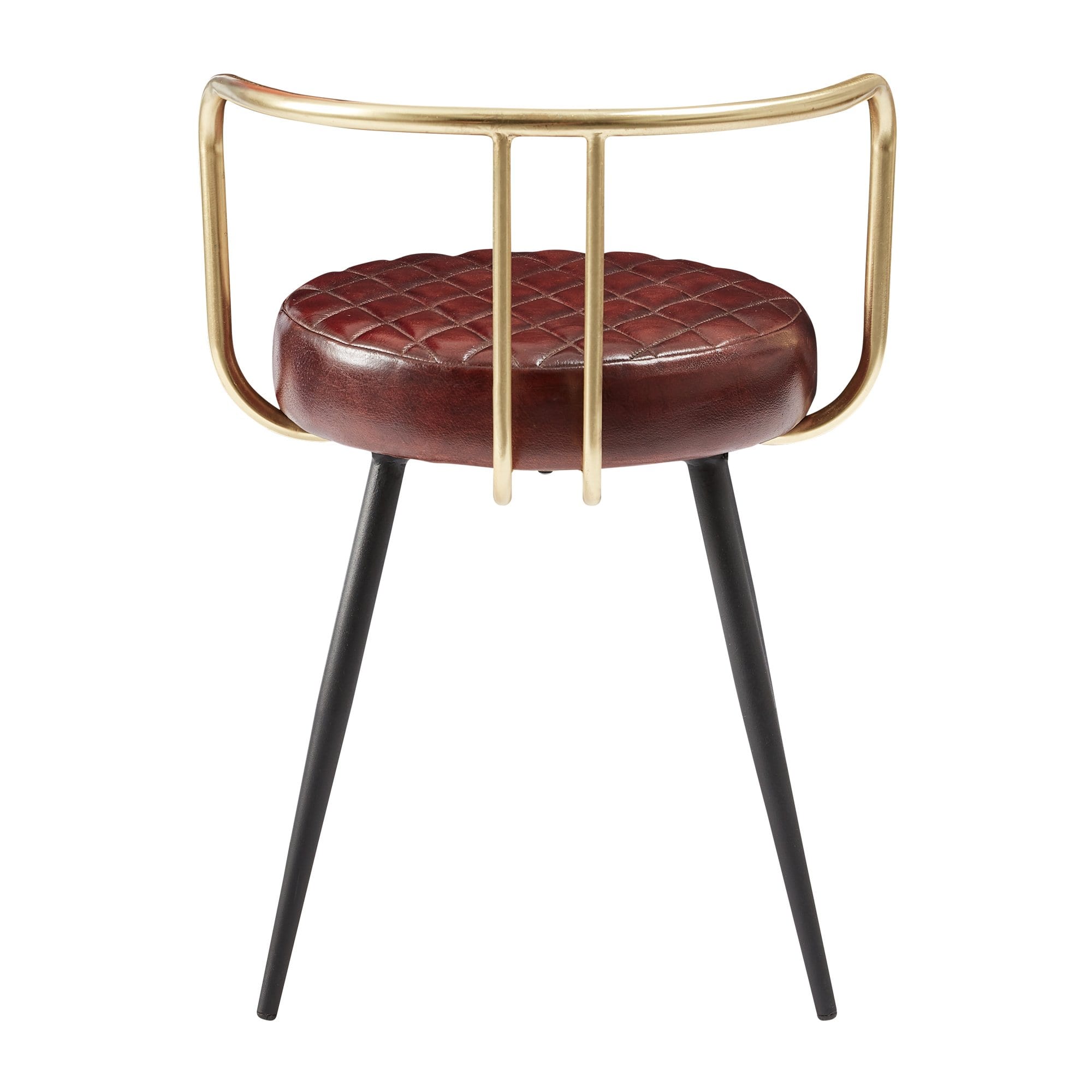 Aulenti Cocktail Low Stool- Claret Red Leather | BFD2309ST | 
