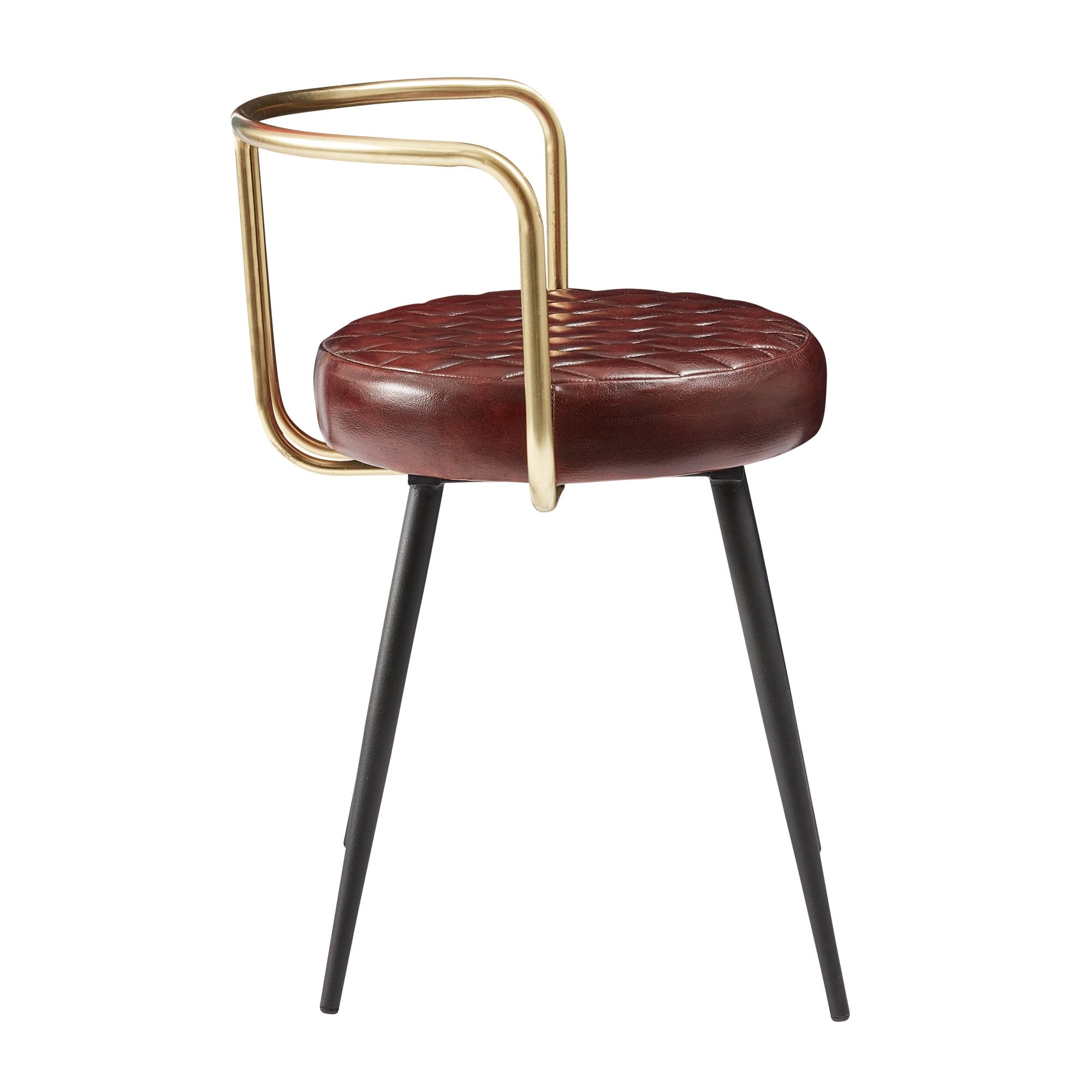 Aulenti Cocktail Low Stool- Claret Red Leather | BFD2309ST | 