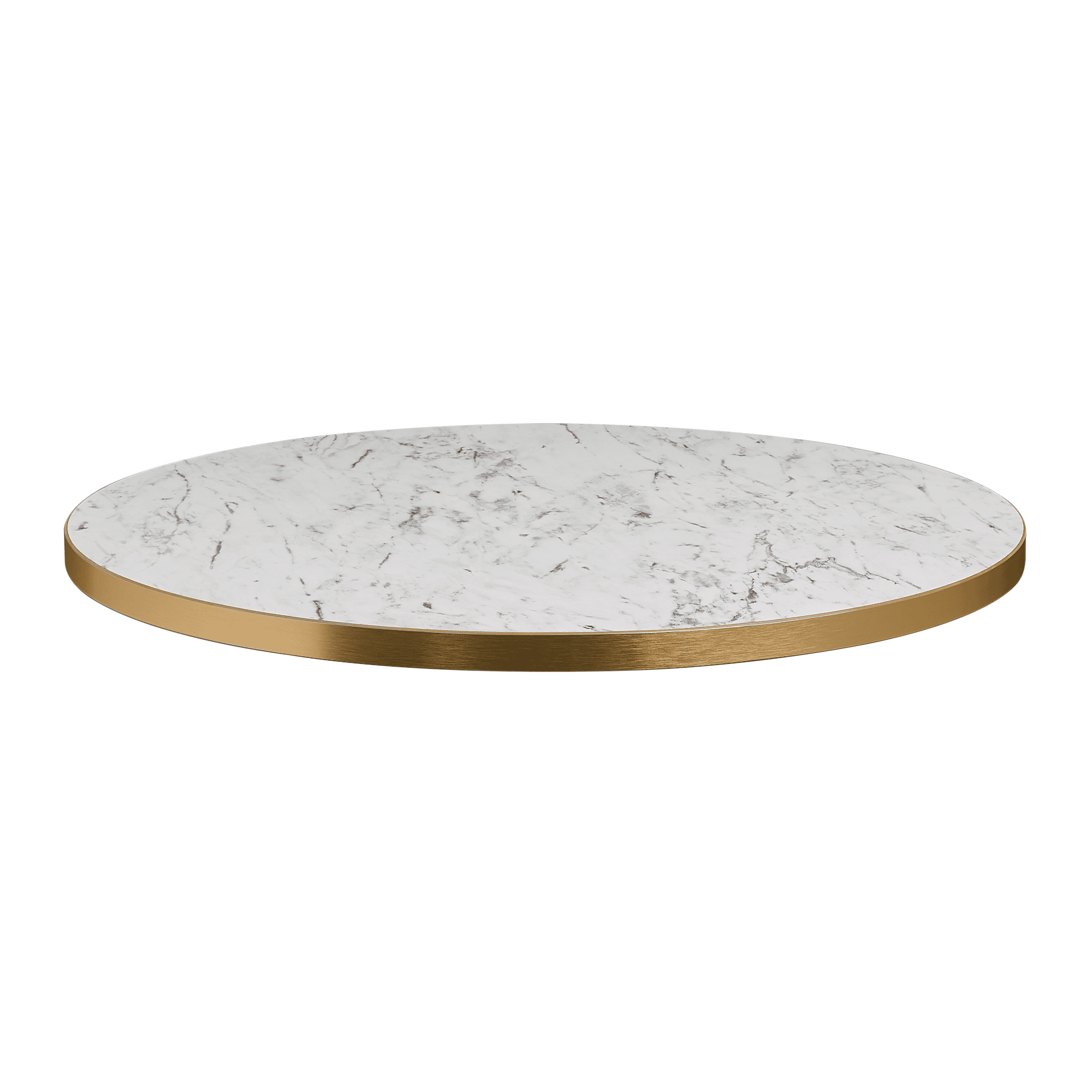 Omega Laminate Table Top - White Carrara Marble - 60cm dia