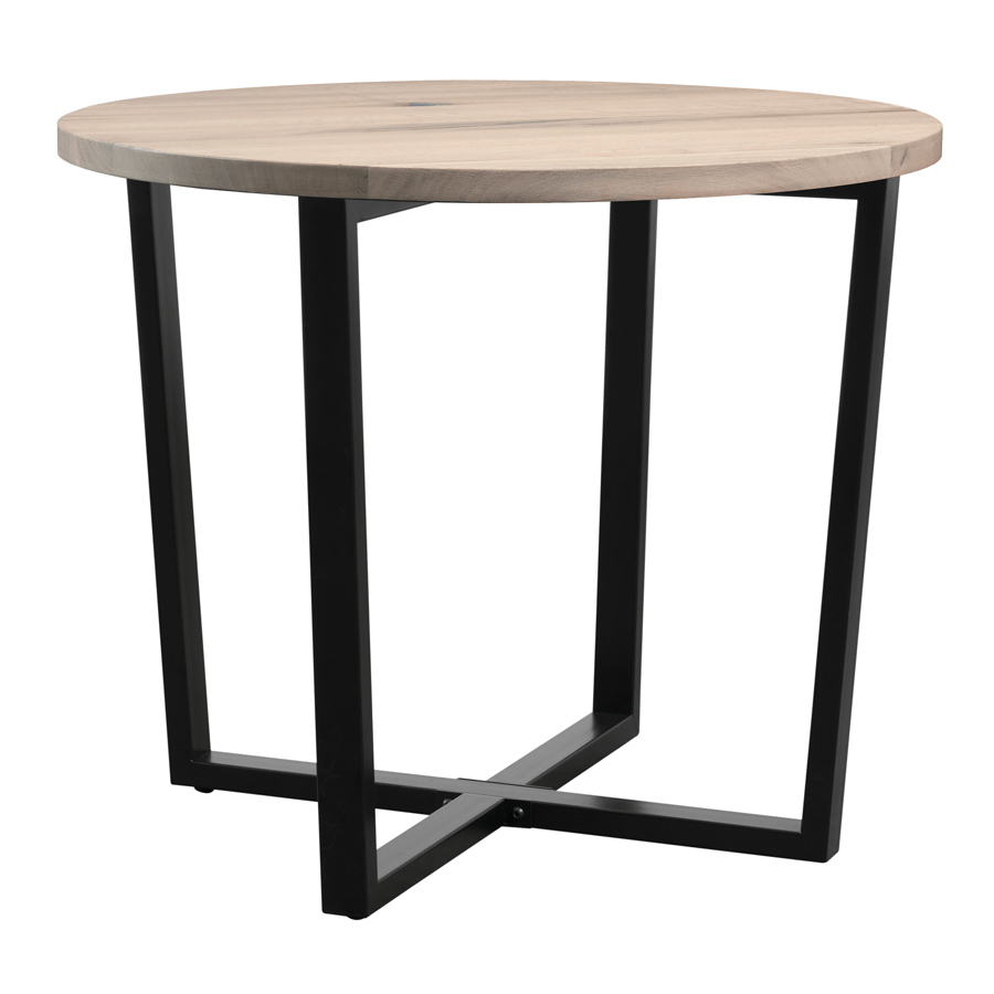 Barnes Dining Table - Rustic 'Extra White' - 90cm Dia