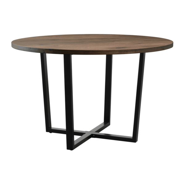 Barnes Dining Height Table Round Smoked Black Base 120cm Dia